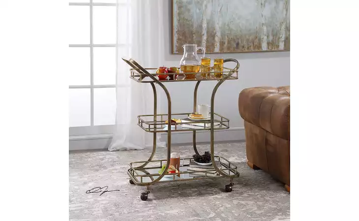 24876 STASSI SERVING CART UTTERMOST  24876