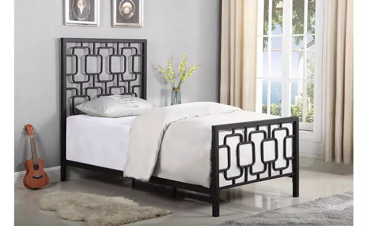 300768T  ANNABELLA TRANSITIONAL BLACK TWIN BED