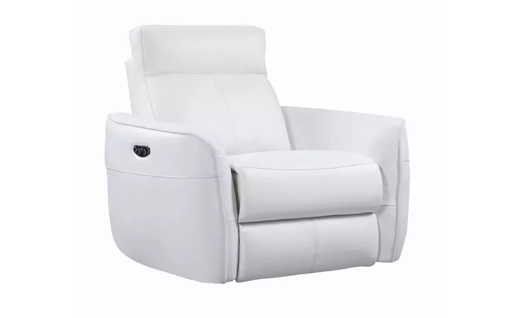 650216PP  CECELIA CASUAL WHITE POWER GLIDER RECLINER WITH POWER HEADREST
