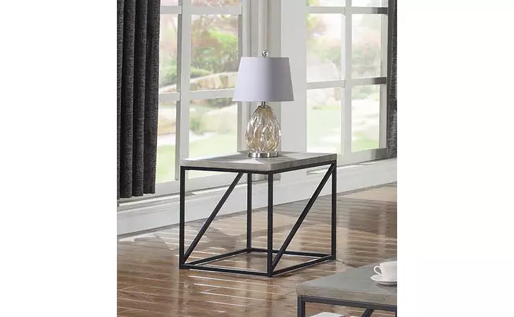 705617  INDUSTRIAL SONOMA GREY END TABLE