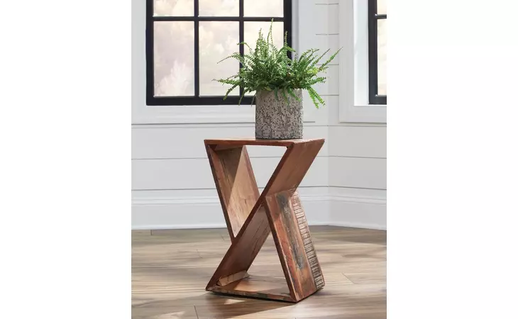 910180  GEOMETRIC ACCENT TABLE NATURAL
