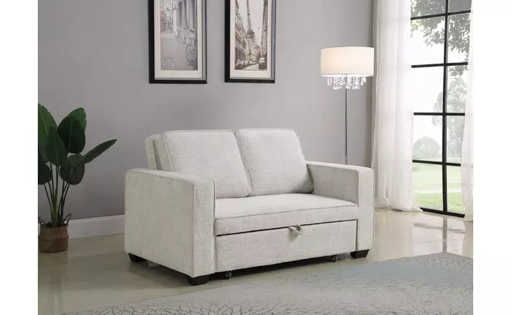 508369 HELENE UPHOLSTERED SLEEPER SOFA BED BEIGE COASTER  508369