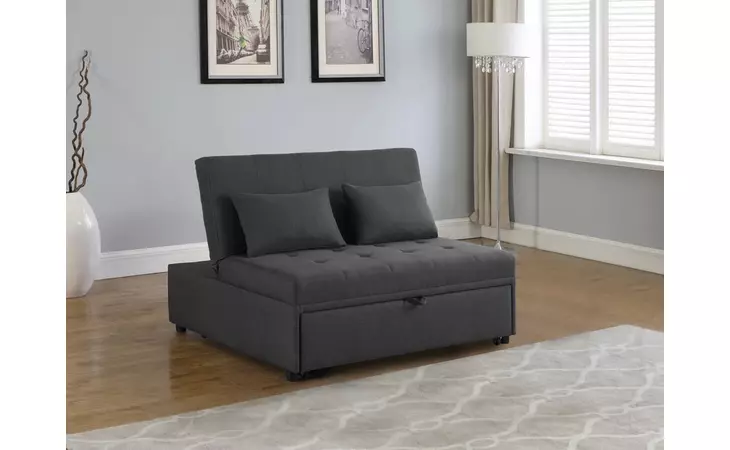 360092  LANCE TUFTED UPHOLSTERED SLEEPER SOFA BED GREY