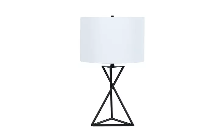 920051 DRUM TABLE LAMP WHITE AND BLACK COASTER  920051