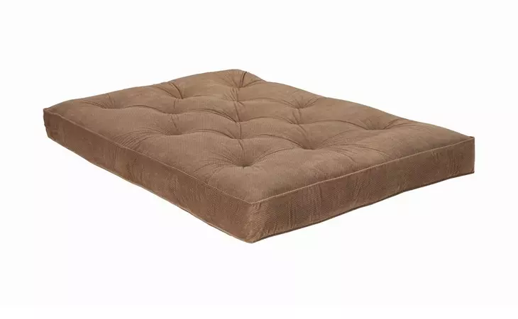 2019BRN BUTTON TUFTED LUXURY FUTON PAD BROWN COASTER  2019BRN