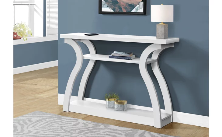 I2438 ACCENT TABLE - 47 L - WHITE HALL CONSOLE MONARCH SPECIALTIES  I2438
