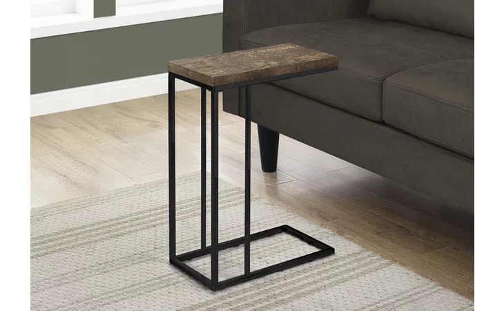 I3403  ACCENT TABLE - BROWN RECLAIMED WOOD-LOOK / BLACK METAL