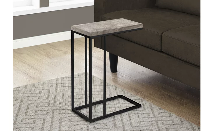 I3405  ACCENT TABLE - TAUPE RECLAIMED WOOD-LOOK / BLACK METAL