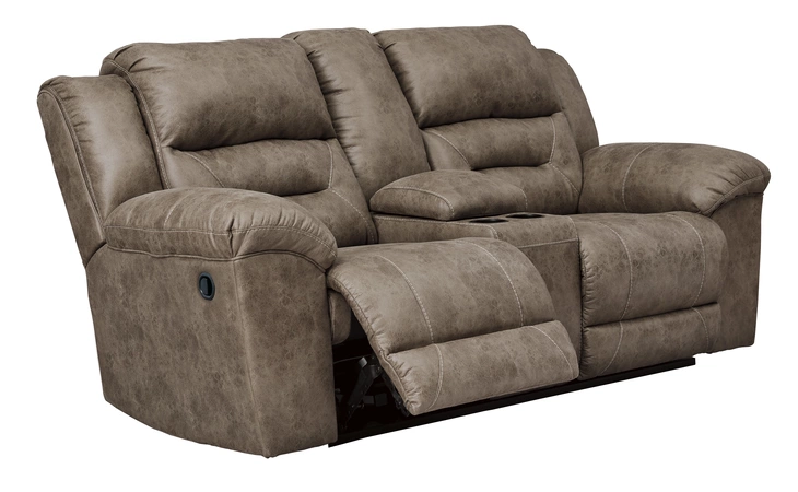Stoneland DBL REC LOVESEAT W/CONSOLE ASHLEY Fossil 3990594