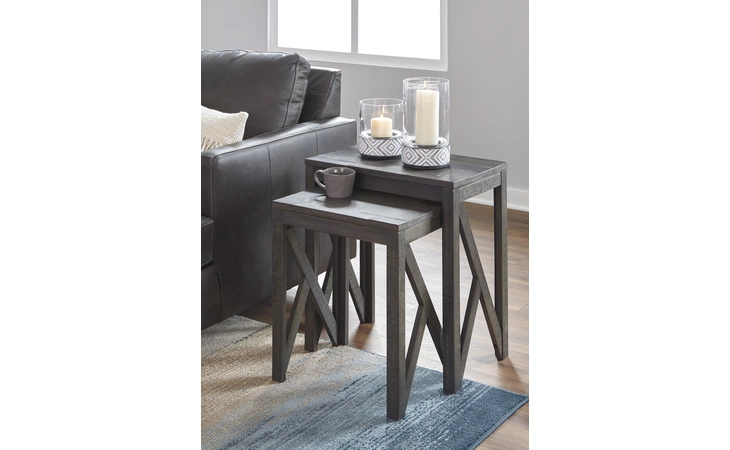 Emerdale ACCENT TABLE SET (2/CN) ASHLEY Gray A4000229