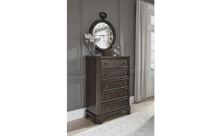 Adinton FIVE DRAWER CHEST ASHLEY Brown B517-46