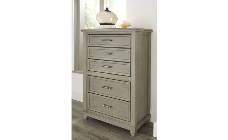 B732-46 Chapstone - Gray FIVE DRAWER CHEST CHAPSTONE