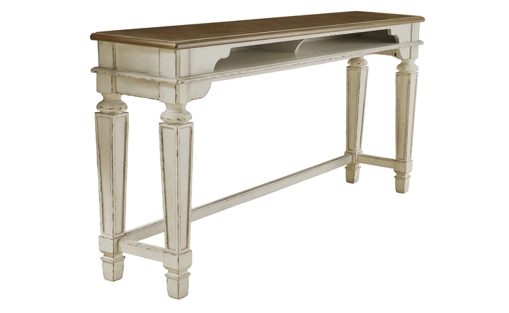 Realyn LONG COUNTER TABLE ASHLEY Chipped White D743-52