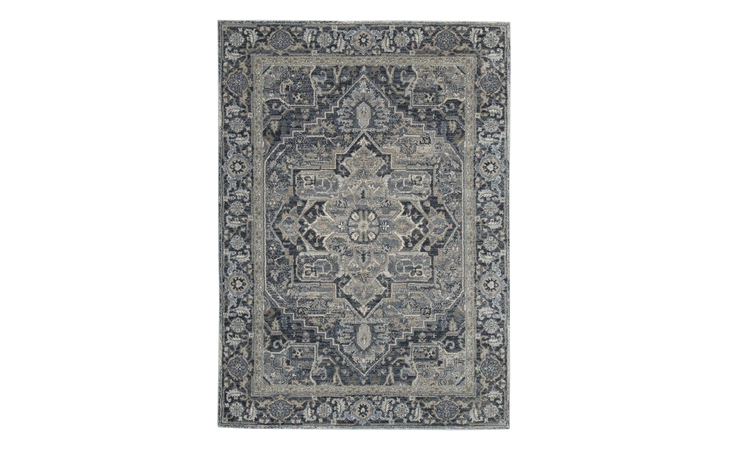 R404171 Paretta - Cream/Navy/Gray LARGE RUG/PARETTA