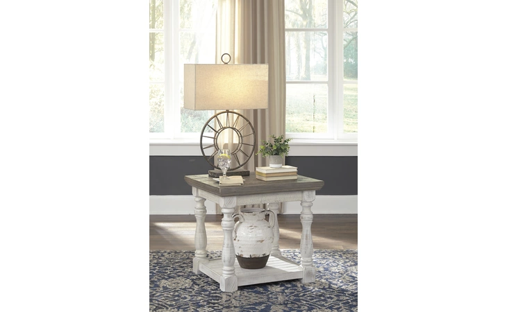 Havalance RECTANGULAR END TABLE ASHLEY Gray/White T814-3