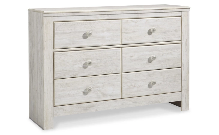Paxberry SIX DRAWER DRESSER ASHLEY Whitewash B181-21