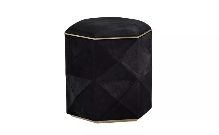 ASHANTI ASHANTI STORAGE OTTOMAN - SMALL - GOLD - BLACK SUNPAN  103761