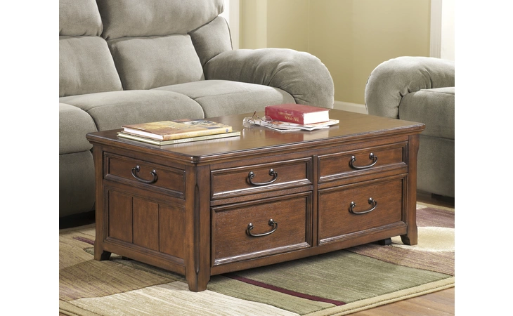 Woodboro LIFT TOP COFFEE TABLE ASHLEY Dark Brown Finish T478-20