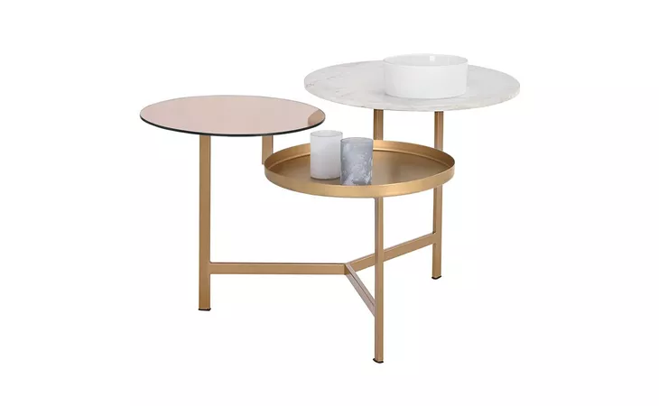 DIESEL DIESEL COFFEE TABLE - GOLD ROSE GOLD MIRROR SUNPAN  103651