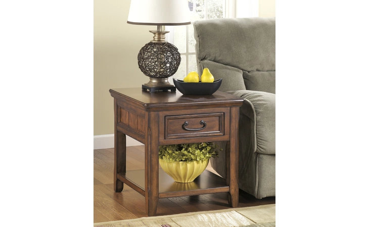Woodboro RECTANGULAR END TABLE ASHLEY Dark Brown Finish T478-3