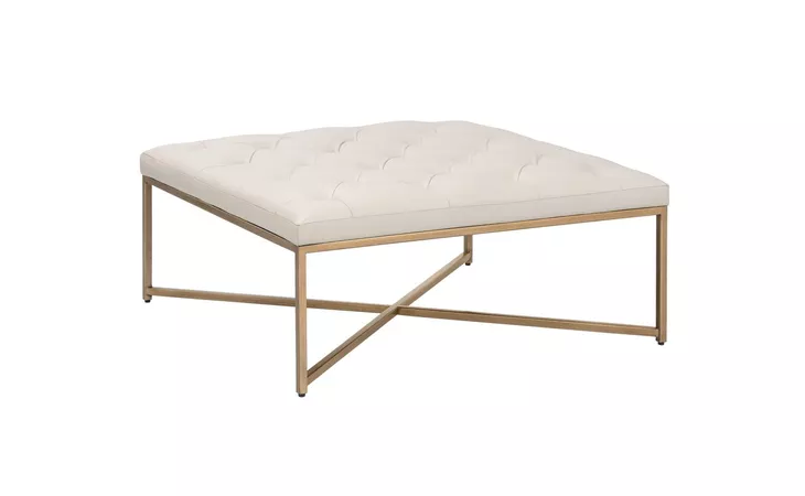 ENDALL ENDALL OTTOMAN - VINTAGE VANILLA LEATHER SUNPAN FURNITURE  104089