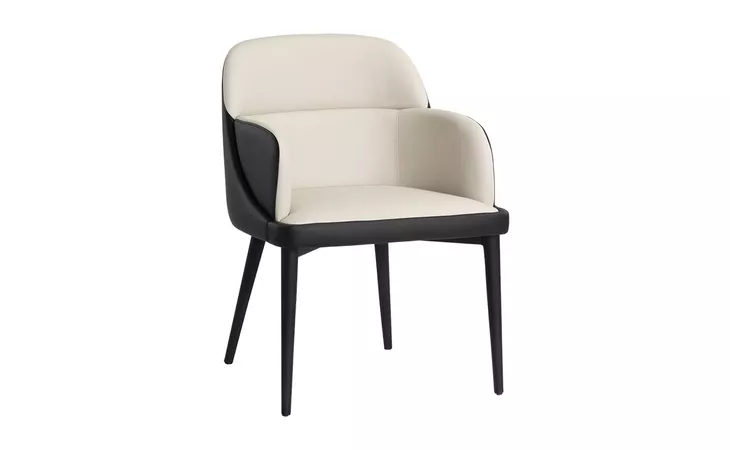HAGAN HAGAN DINING ARMCHAIR - DILLON CREAM DILLON BLACK SUNPAN FURNITURE  105167