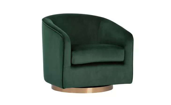 HAZEL HAZEL SWIVEL LOUNGE CHAIR - GOLD - DEEP GREEN SKY SUNPAN FURNITURE  103999