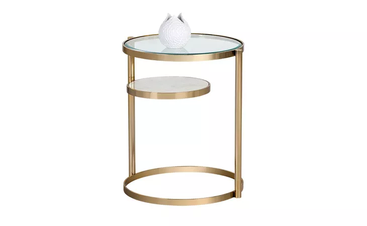 103629 HELICA HELICA SIDE TABLE - ANTIQUE BRASS