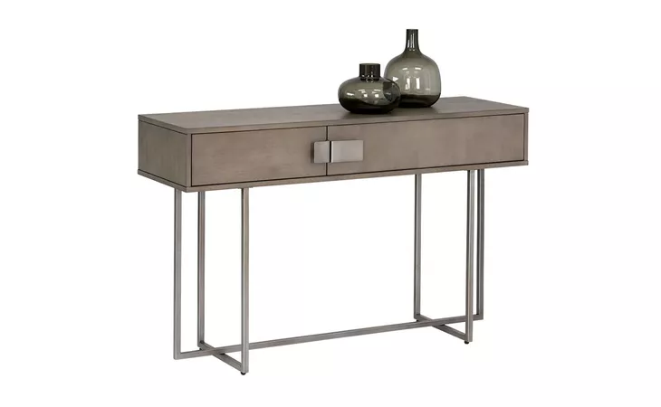 JADE JADE CONSOLE TABLE - ANTIQUE SILVER - ASH GREY SUNPAN FURNITURE  104642