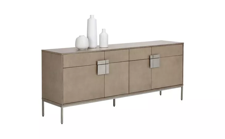 JADE JADE SIDEBOARD - ANTIQUE SILVER - ASH GREY SUNPAN FURNITURE  104943