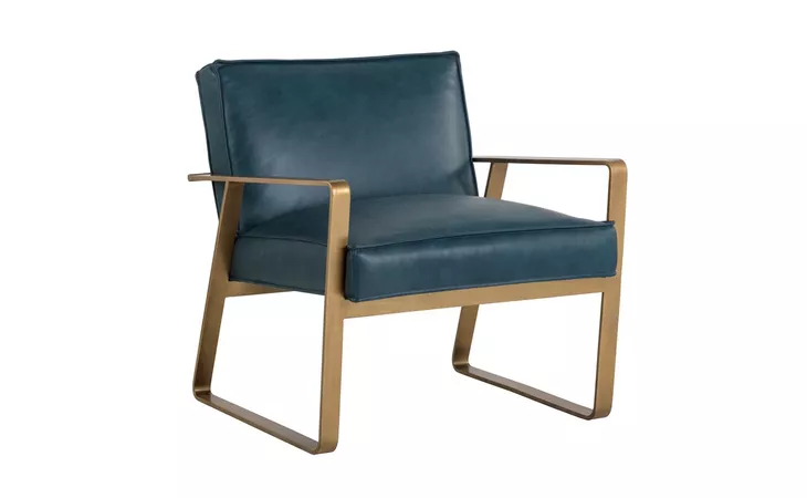 KRISTOFFER KRISTOFFER LOUNGE CHAIR - VINTAGE PEACOCK LEATHER SUNPAN  103523