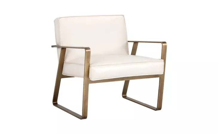 KRISTOFFER KRISTOFFER LOUNGE CHAIR - VINTAGE VANILLA LEATHER SUNPAN  104992