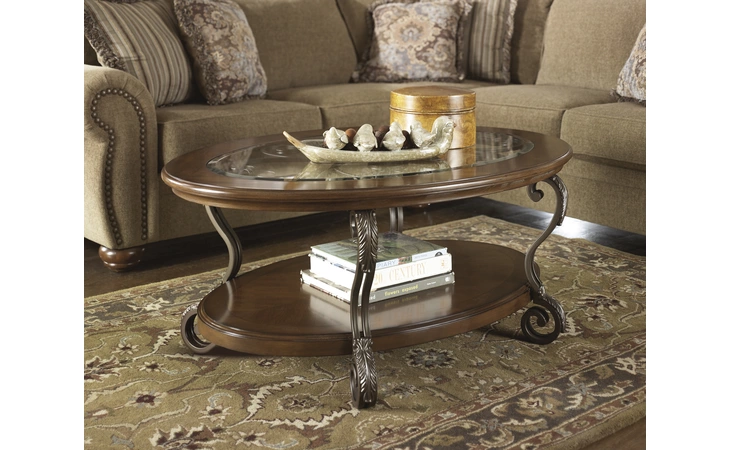 Nestor OVAL COFFEE TABLE ASHLEY Medium Brown T517-0