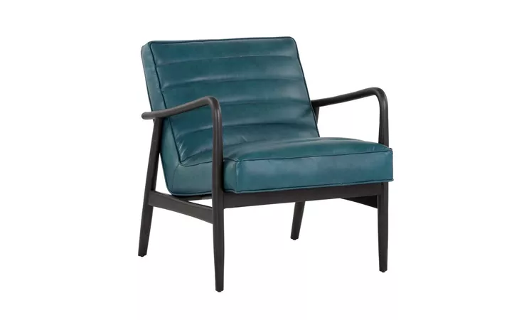 LYRIC LYRIC LOUNGE CHAIR - VINTAGE PEACOCK LEATHER SUNPAN  104093