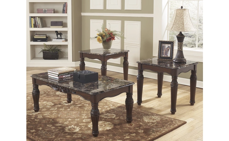 North Shore OCCASIONAL TABLE SET (3/CN) ASHLEY Dark Brown T533-13