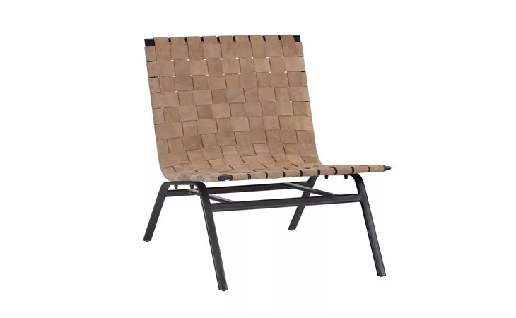 OMARI OMARI LOUNGE CHAIR - BLACK - LIGHT TAN LEATHER SUNPAN  105033