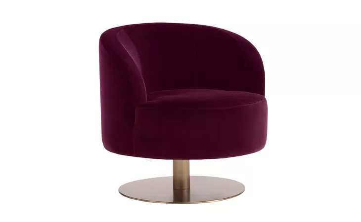104196 PEGGY PEGGY SWIVEL LOUNGE CHAIR - GIOTTO CABERNET