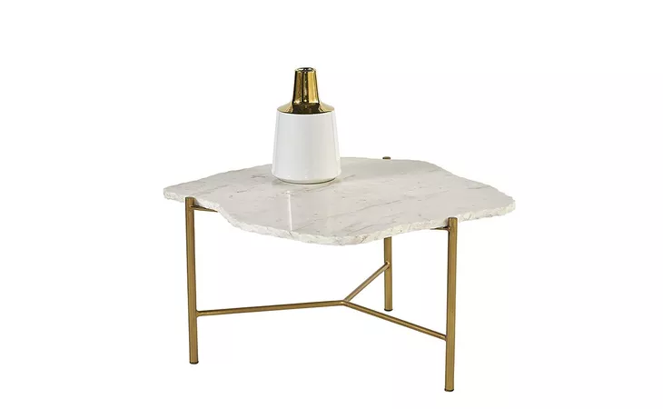 104532 SAUNDERS SAUNDERS COFFEE TABLE TOP - WHITE MARBLE