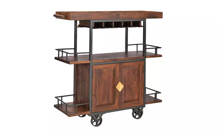 44624  TWO DOOR WINE TROLLEY