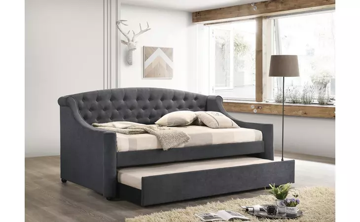 305911 PENFIELD TWIN UPHOLSTERED DAYBED WITH TRUNDLE GREY COASTER  305911