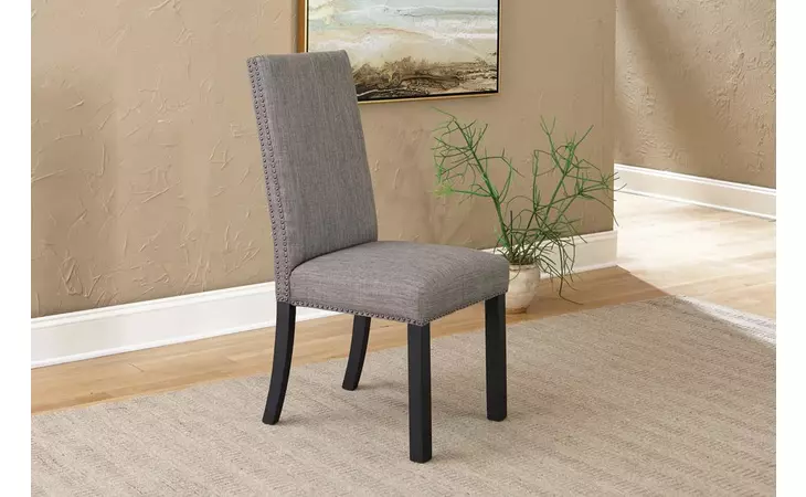 121752  JAMESTOWN UPHOLSTERED SIDE CHAIRS CHARCOAL (SET OF 2)