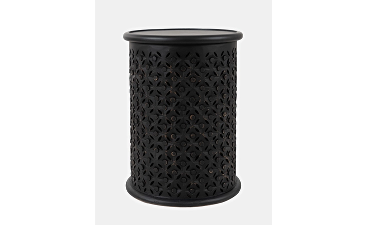 GLOBAL ARCHIVE COLLECTION DECKER LARGE DRUM ACCENT TABLE- ANT BLACK GLOBAL ARCHIVE COLLECTION JOFRAN  1730-17AB