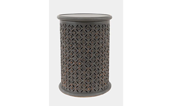 GLOBAL ARCHIVE COLLECTION DECKER LARGE DRUM ACCENT TABLE- ANT GREY GLOBAL ARCHIVE COLLECTION JOFRAN  1730-17AG