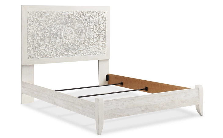 Paxberry QUEEN PANEL HEADBOARD ASHLEY Whitewash B181-57
