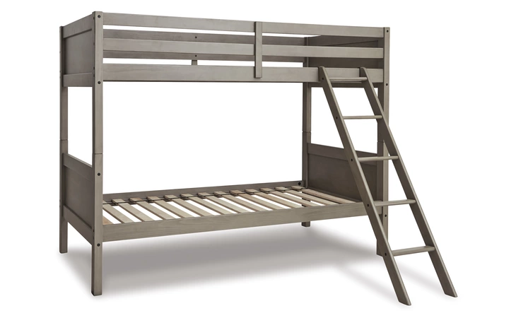 Lettner TWIN/TWIN BUNK BED W/LADDER ASHLEY Light Gray B733-59