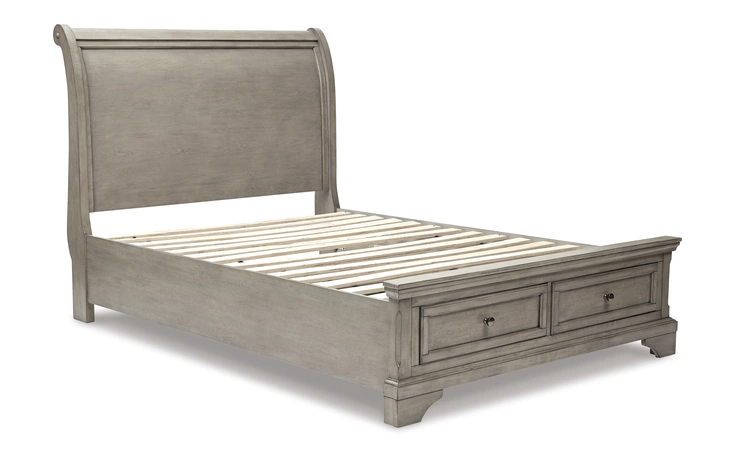 Lettner FULL STORAGE FTBD W/ROLL SLATS ASHLEY Light Gray B733-84S