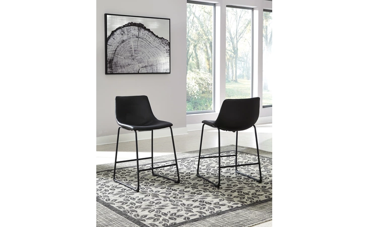 Centiar UPHOLSTERED BARSTOOL (2/CN) ASHLEY Two-tone Brown D372-624