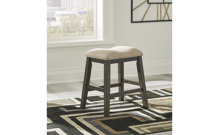 UPHOLSTERED STOOL (2/CN) ASHLEY Rokane Brown D397-024