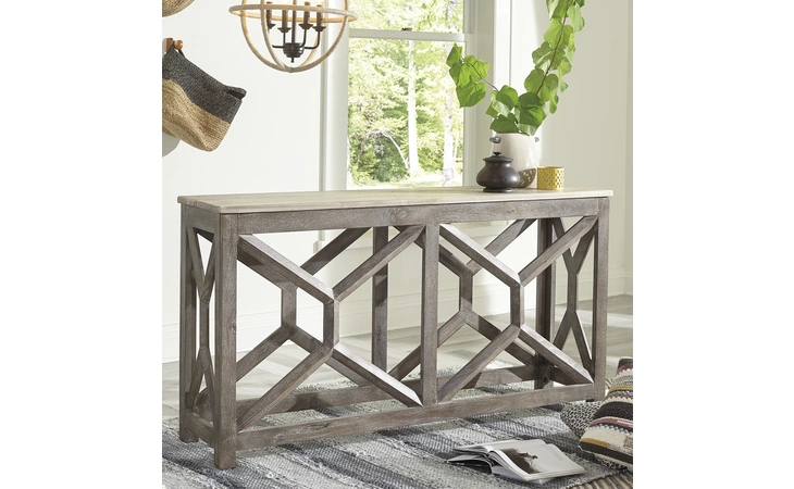 Lanzburg CONSOLE SOFA TABLE ASHLEY Antique Gray A4000263