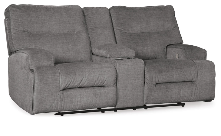 Coombs DBL REC PWR LOVESEAT W CONSOLE ASHLEY Charcoal 4530296